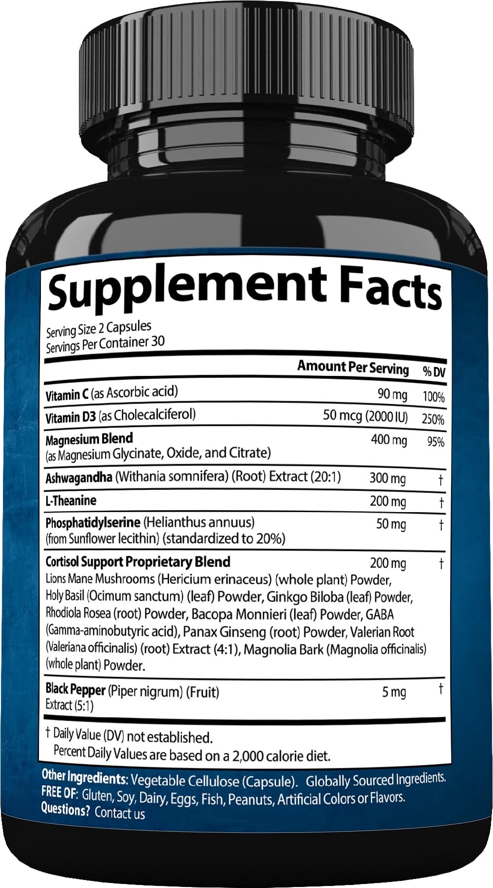 StrongVit Cortisol Supplement with Ashwagandha & Magnesium