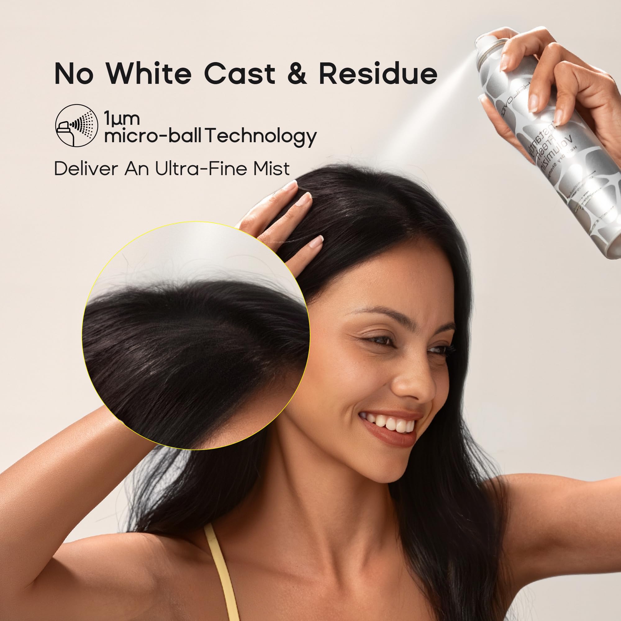 HALOVIDA Invisible Dry Shampoo 2-pack with instant oil control and volumizing effects, ideal for freshening hair without water.