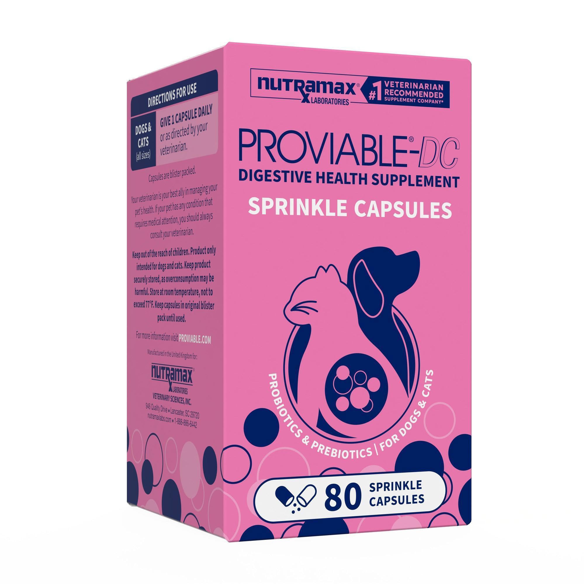 Nutramax Proviable Probiotics + Prebiotics, for Dogs & Cats, - Product Imagery