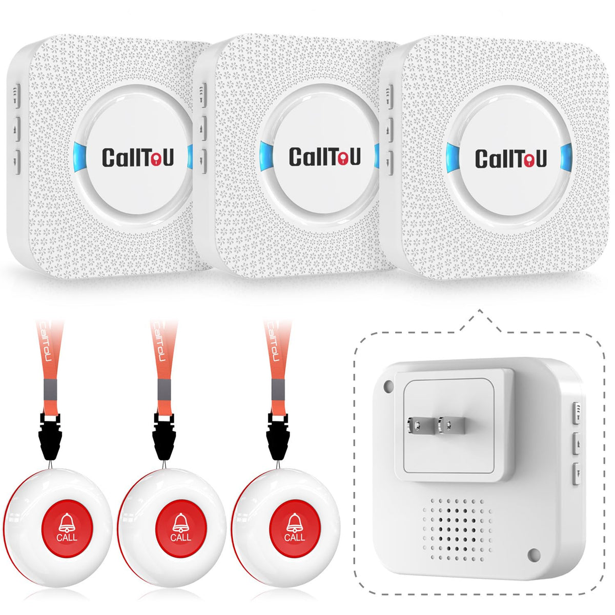 CallToU Wireless Caregiver Pager Alert Button for Seniors - CallToU Official Imagery - 2