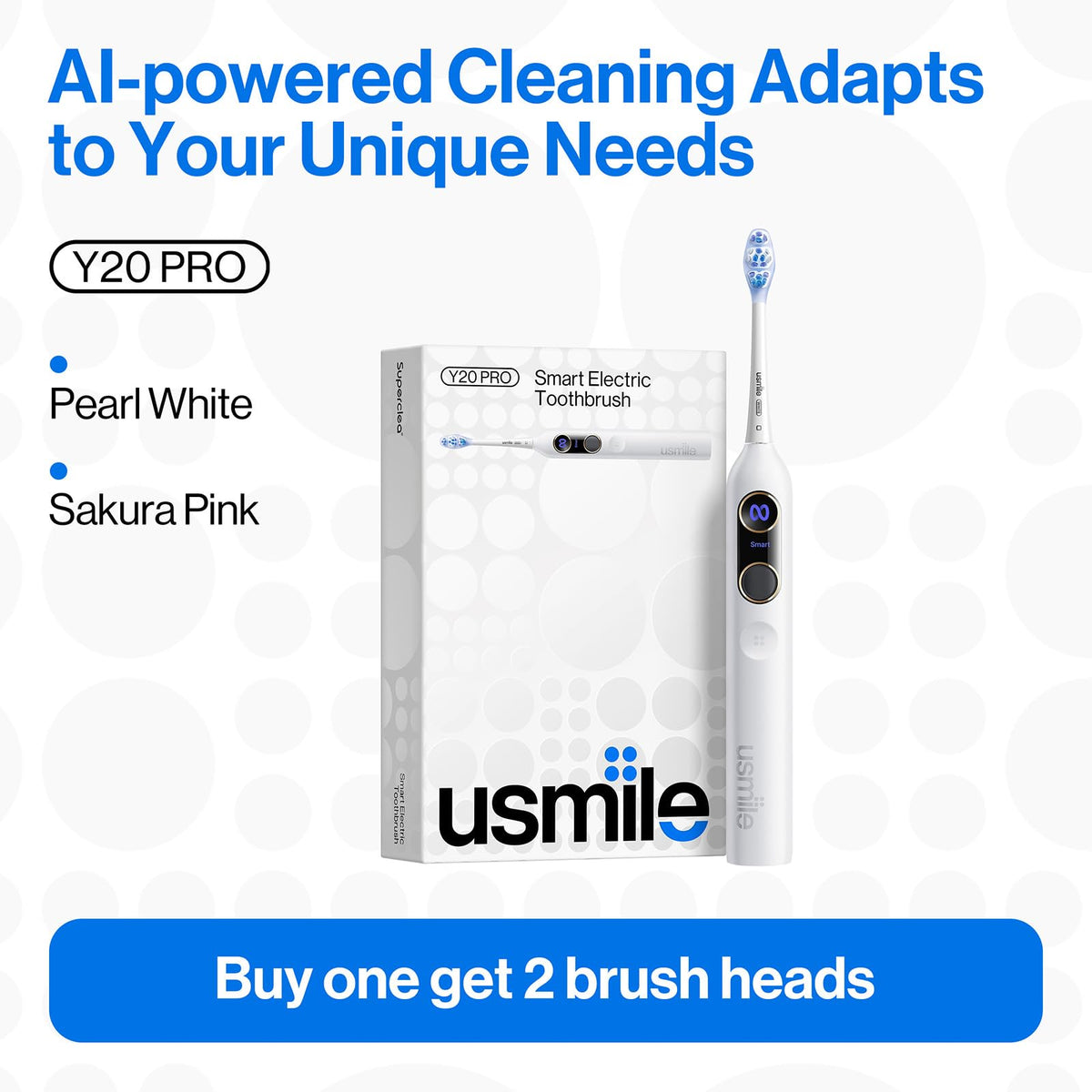 usmile Y20PRO Smart Electric Toothbrush with APP AM PM Mode - usmile Official Imagery - 5