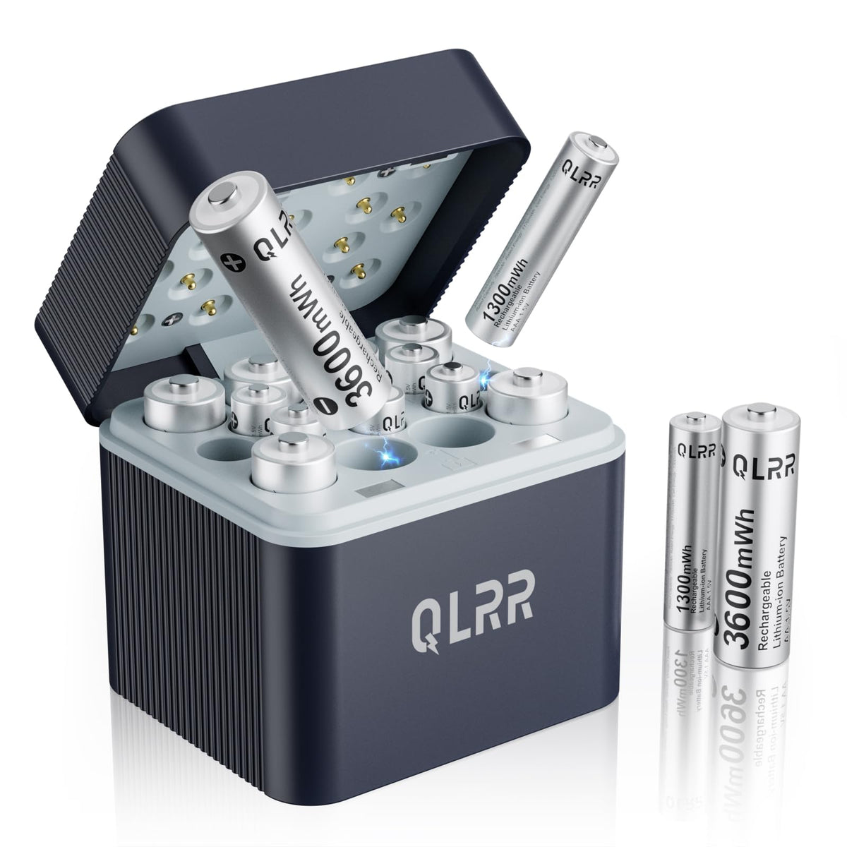 Rechargeable 8AA 8AAA 1 5V Lithium Batteries 3600 1300mWh 16 - QLRR Official Imagery - 2
