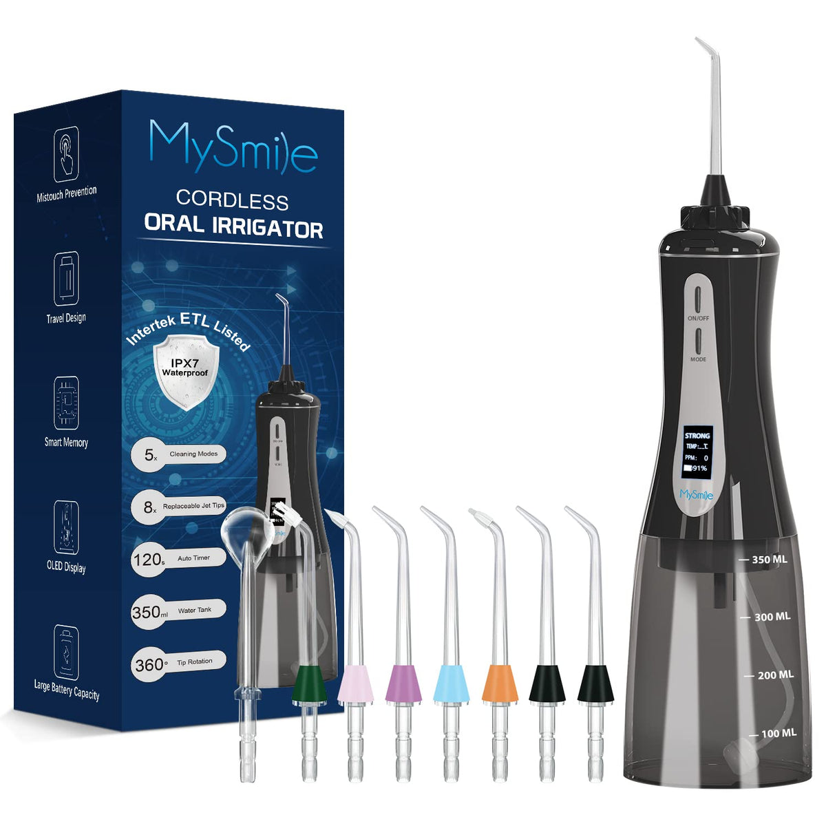 MySmile 350ML Cordless Water Dental Flosser for Teeth - MySmile Official Imagery - 2