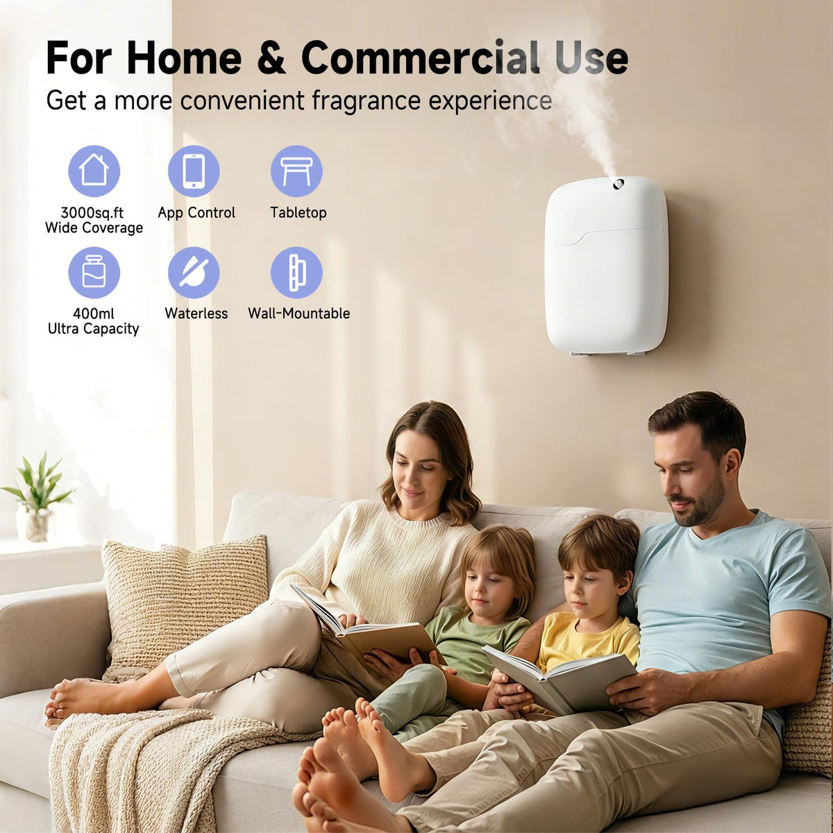 Waterless Essential Oil Diffuser for Home Large Room Hotel - YOHAWJAN Official Imagery - 6