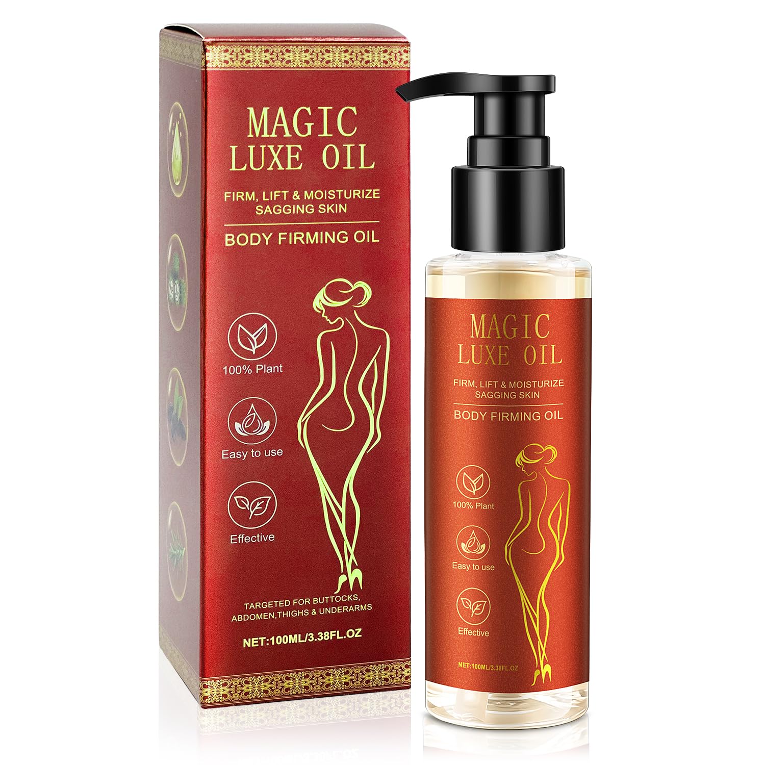Magic Body Firming Oil, Silk Body Oil for Women, Hydrating Tightening Care for Arms, Abdomen, Thighs, Luxury Spa Gifts 3.38 Fl Oz