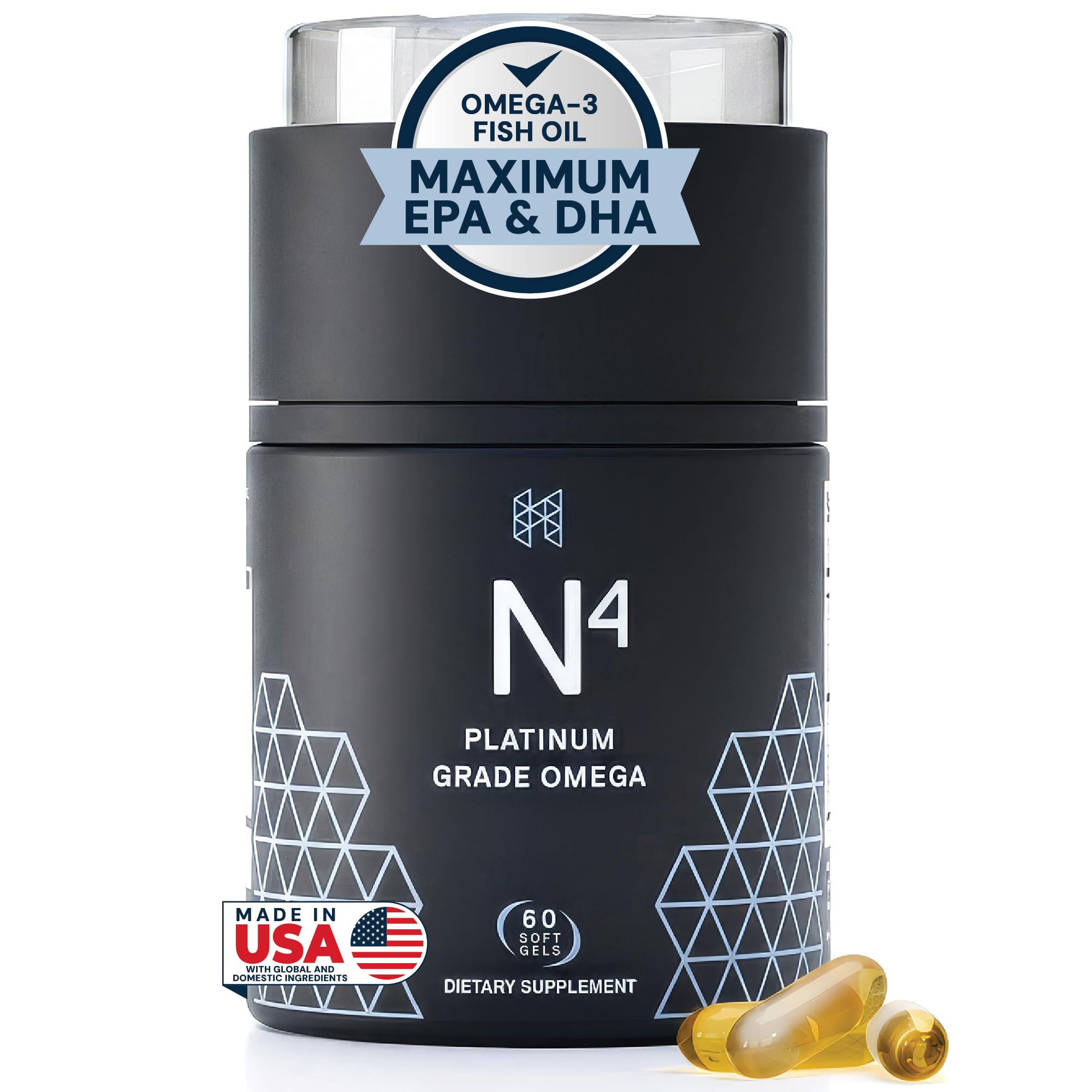 HPN N(4) Omega-3 3,000mg DHA/EPA – Joint & Brain, 60ct