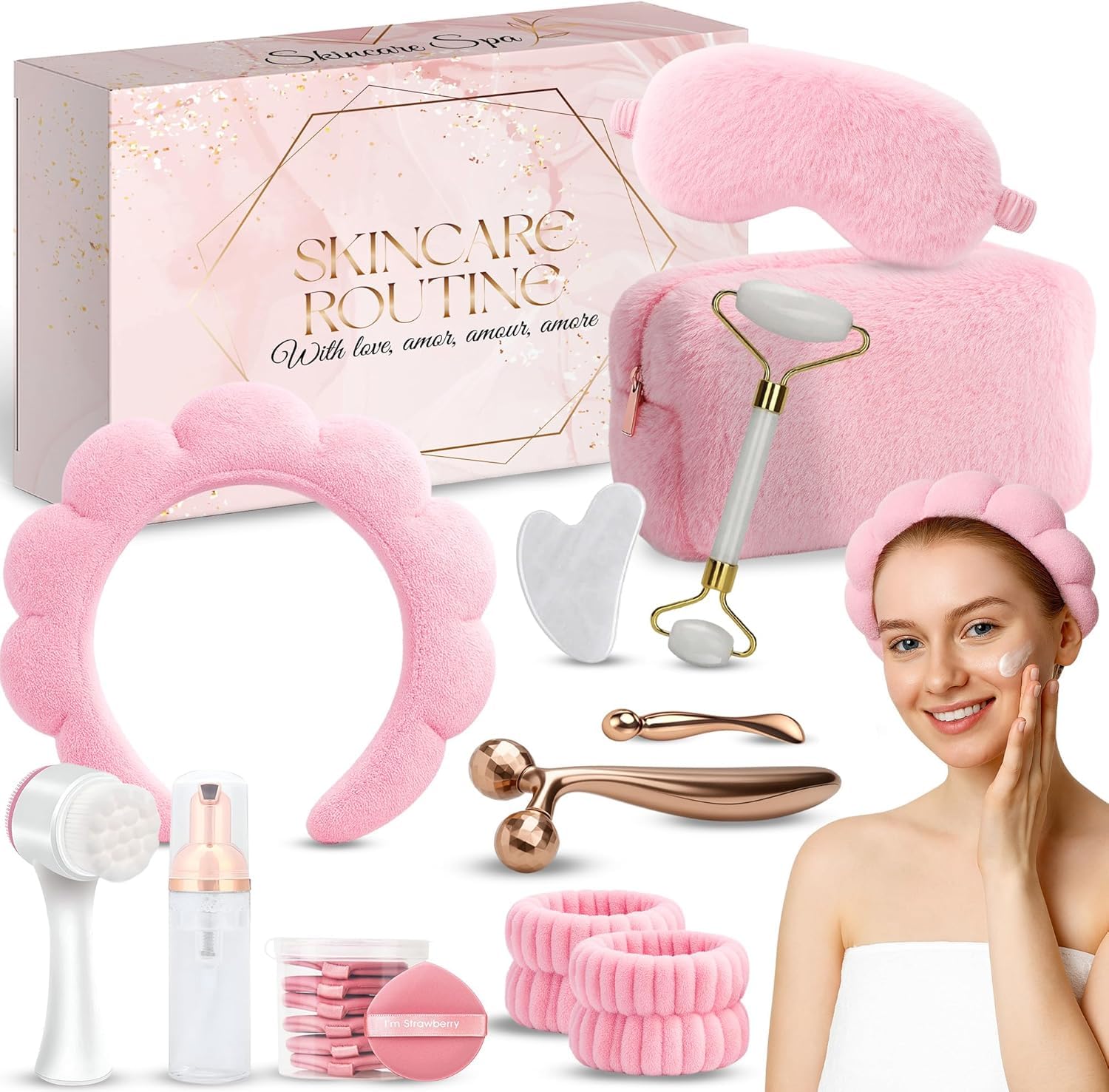 Skincare tools set, cute skin care tool for teens, facial - Product Imagery