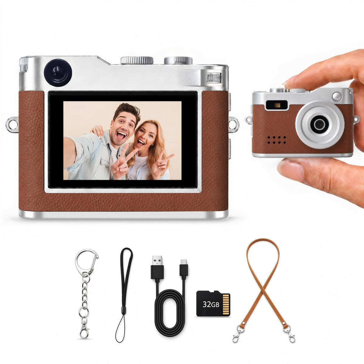 Tizycod Mini Keychain Camera, Unique Gift for Birthday, Graduation, Holiday – product photo (Camcorders)