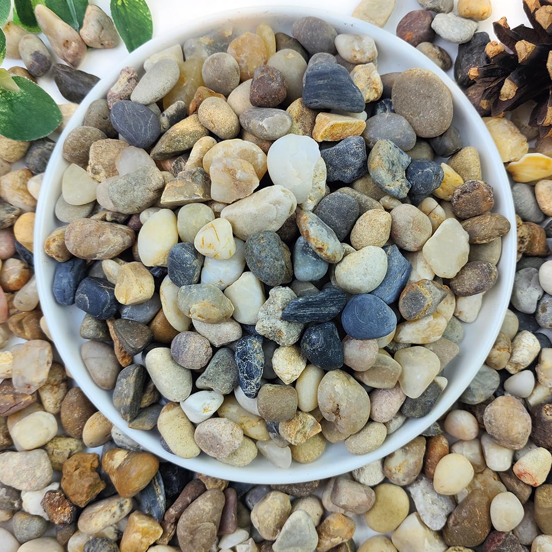 YISZM 20lbs Natural River Rocks for Plants, 3/8" Aquarium Gravel – product photo (Gravel)
