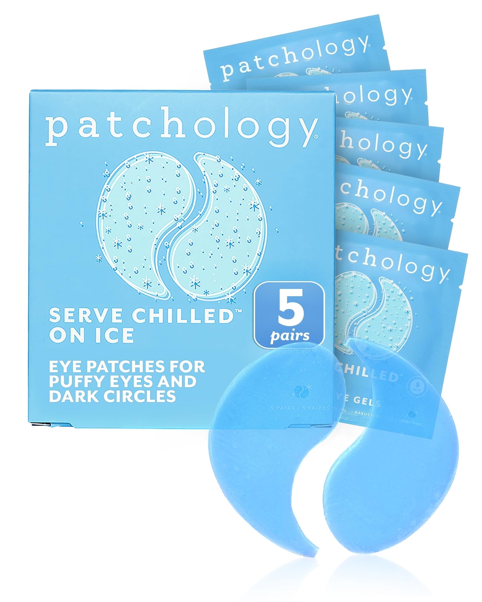 Patchology On Ice Cooling Blue Under Eye Patches For Puffy Eyes - Product Imagery