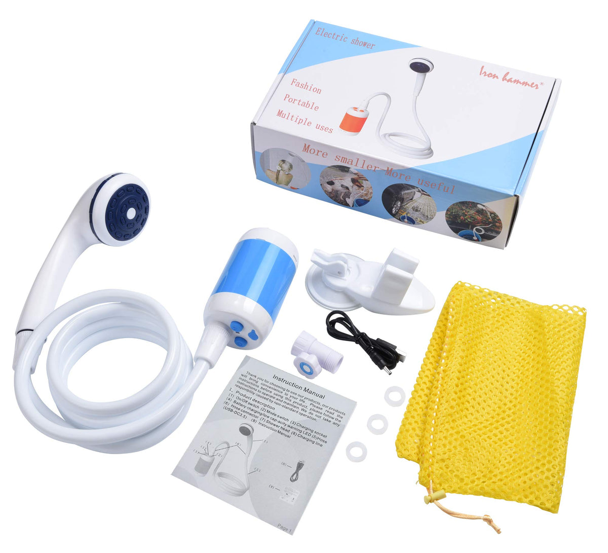 Iron Hammer Portable Shower Camp Shower Rechargeable Shower - Iron Hammer Official Imagery - 7