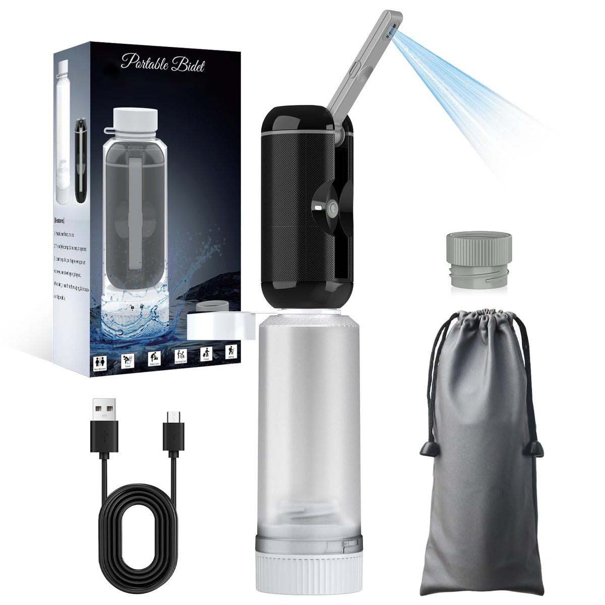 Portable Bidet for Travel Rechargeable Waterproof Sprayer - jutimer Official Imagery - 1