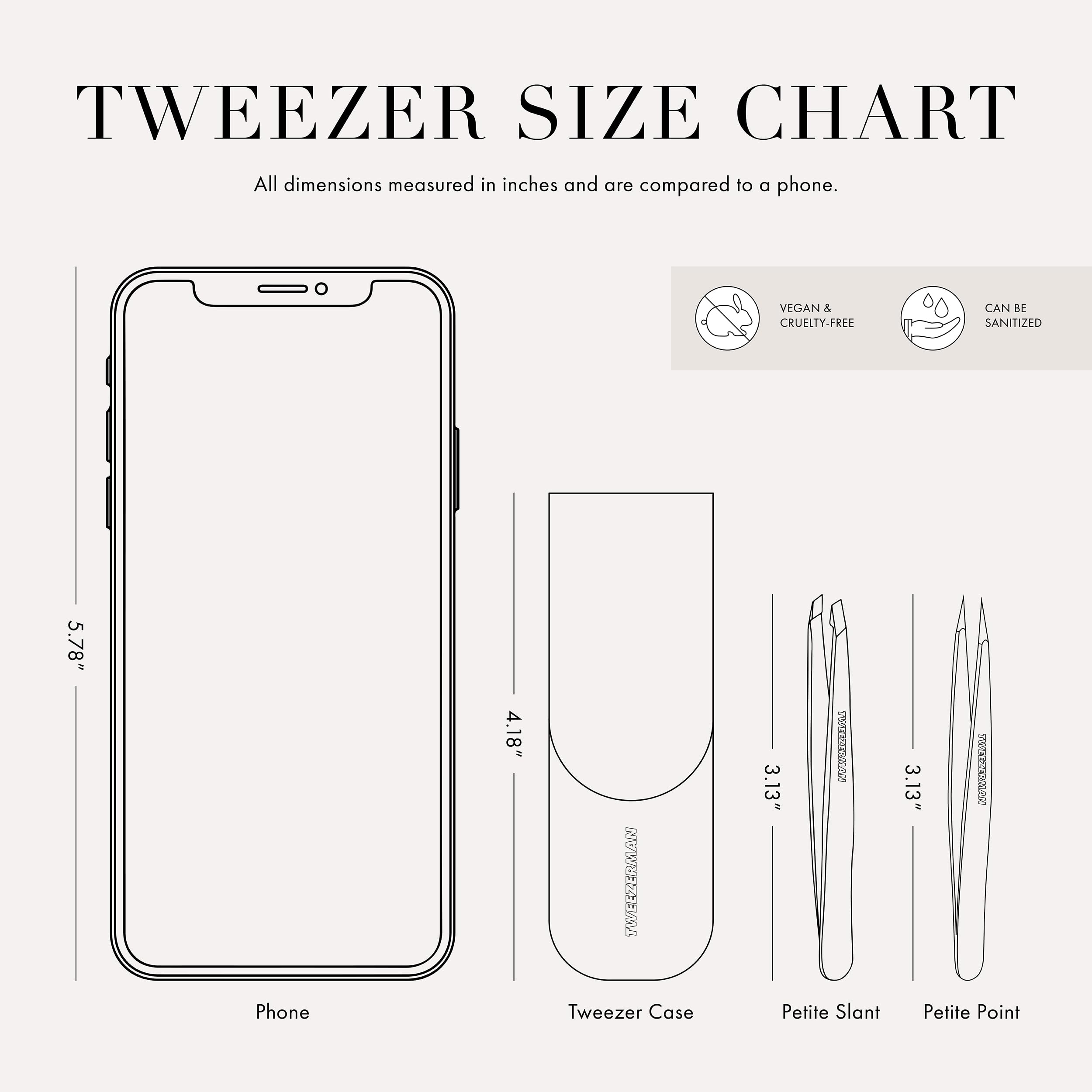 Tweezerman Petite Tweeze Set for Eyebrows with Travel Case Paisley