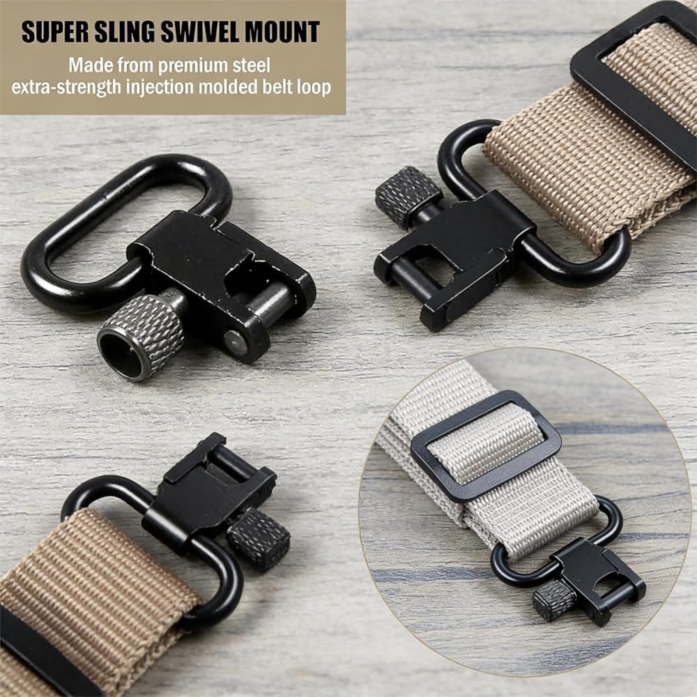Stalker Sling - Premium Quality V2, Hands-Free Gun Strap – back view and specifications
