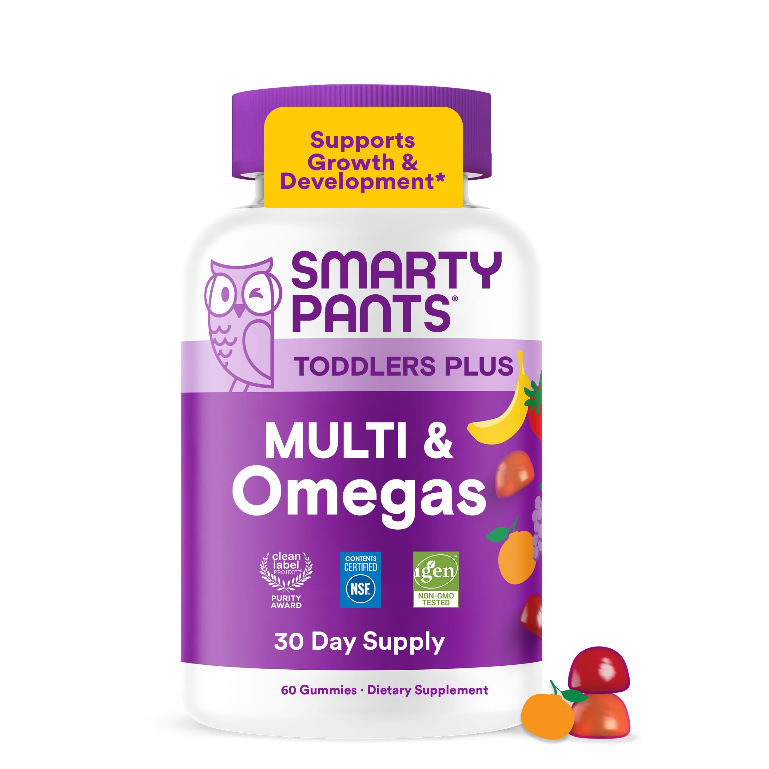 SmartyPants Toddler Multi & Omegas Gummy Vitamins 60ct