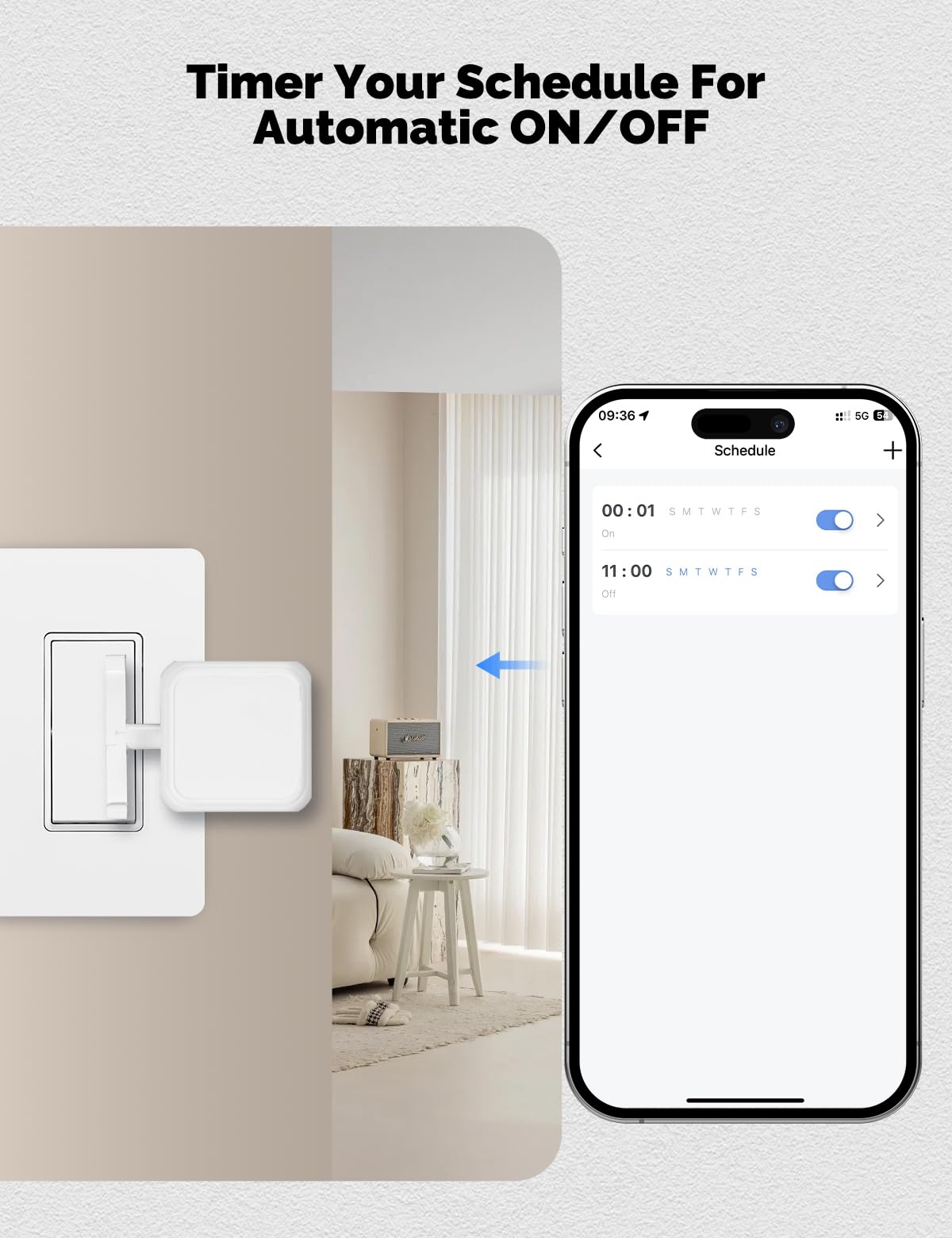 MOES Rock Switch Fingerbot Gen 3, Smart Button Pusher, Timer Control – close-up detail