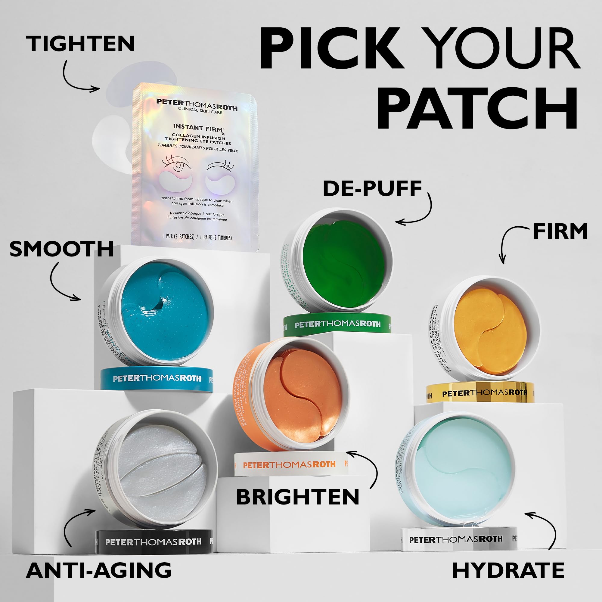 Peter Thomas Roth | 24K Gold Firming Hydra-Gel Eye Patches | Gold-Infused Eye Mask Patches for Fine Lines, Crow's Feet and Dark Circles