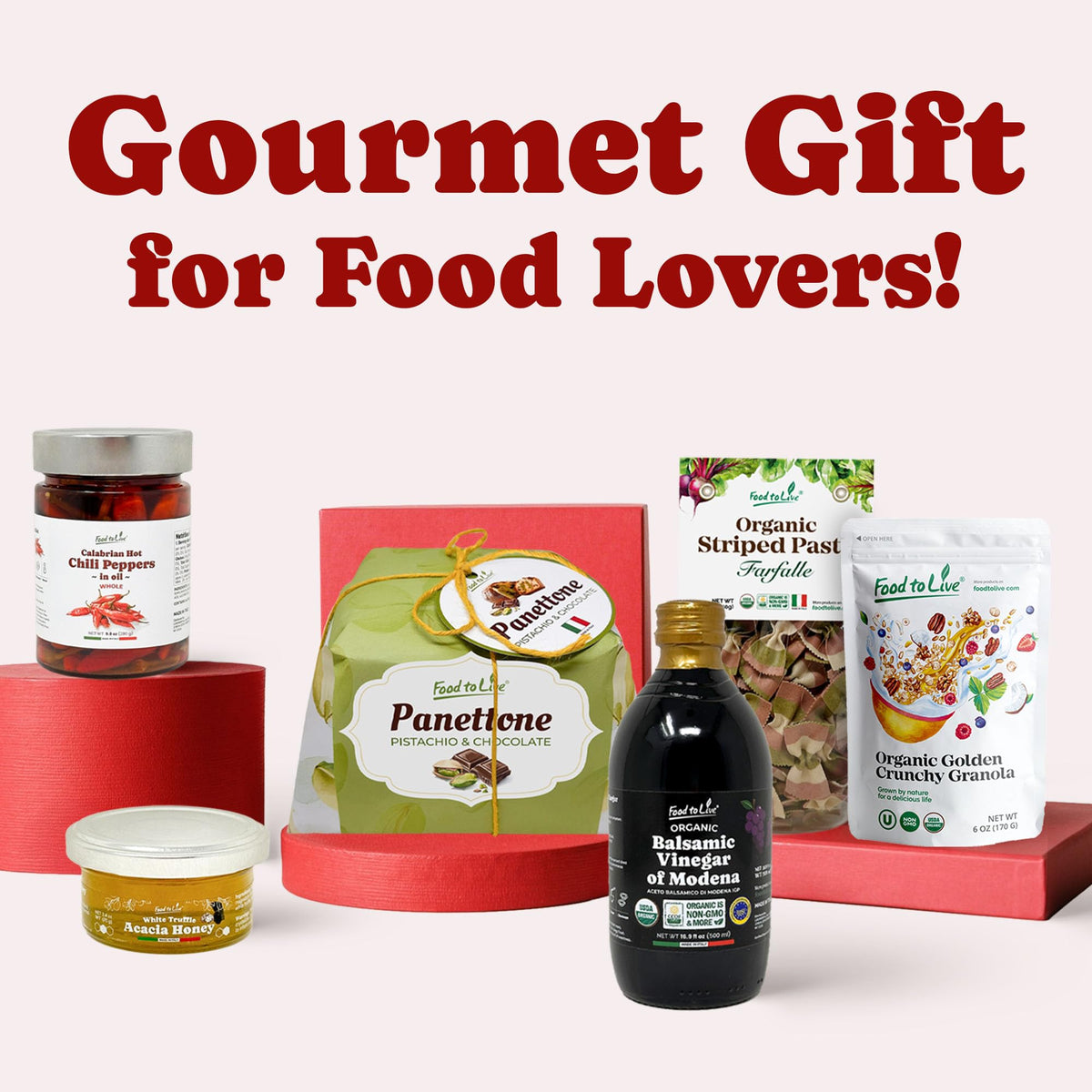 Food To Live Holiday Gift Basket Italian Pistachio and - Food to Live Official Imagery - 6