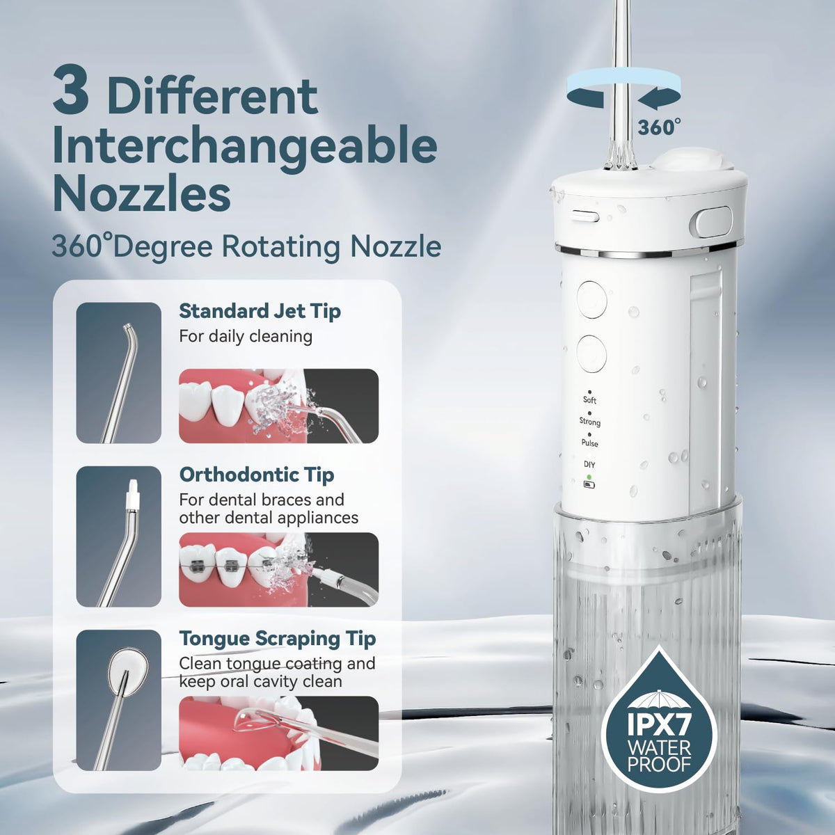 Portable Mini Water Dental Flosser for Teeth Cleaning Travel - JTF Official Imagery - 6