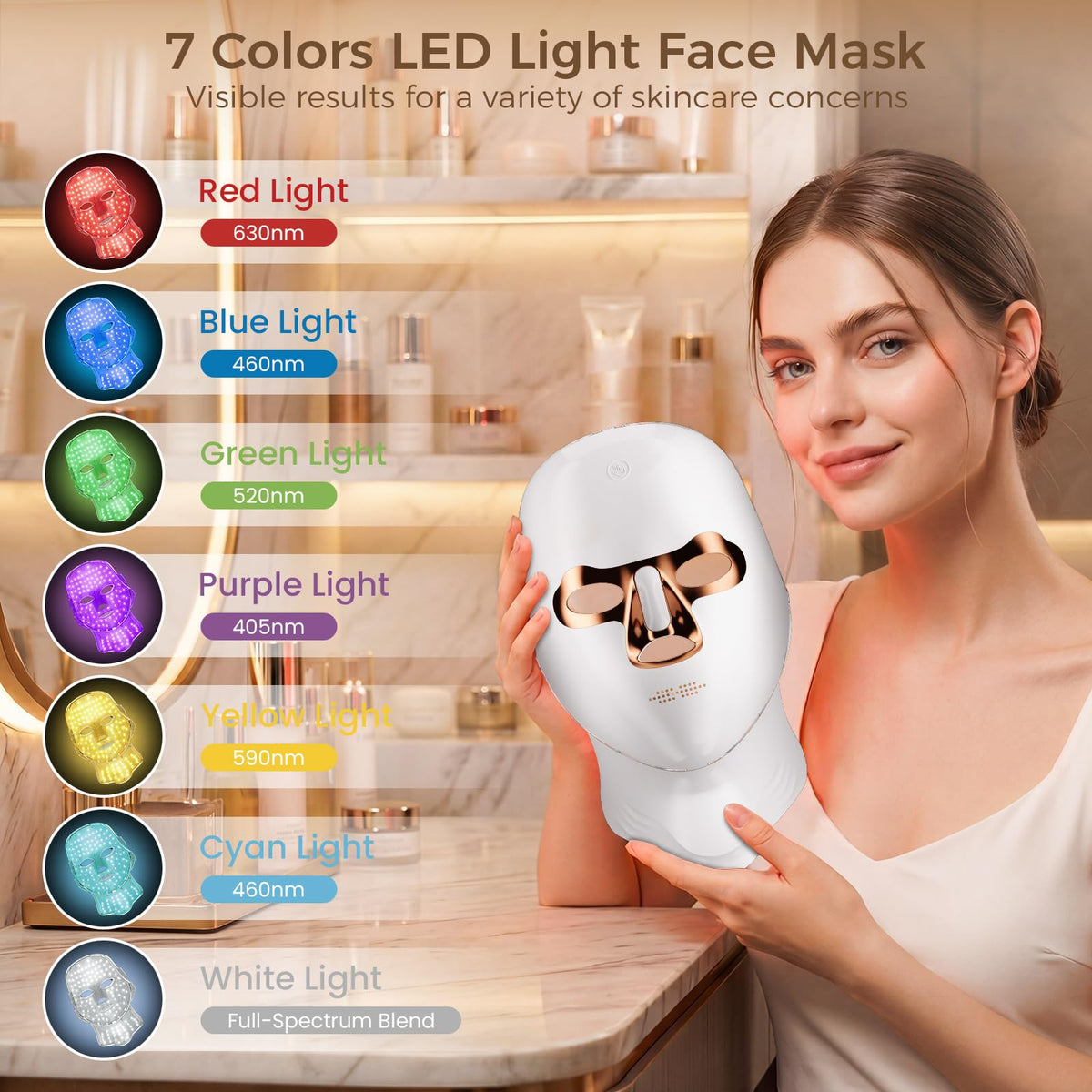 Red Light Therapy for Face Neck Wireless LED Face Mask - Mapretty Official Imagery - 4