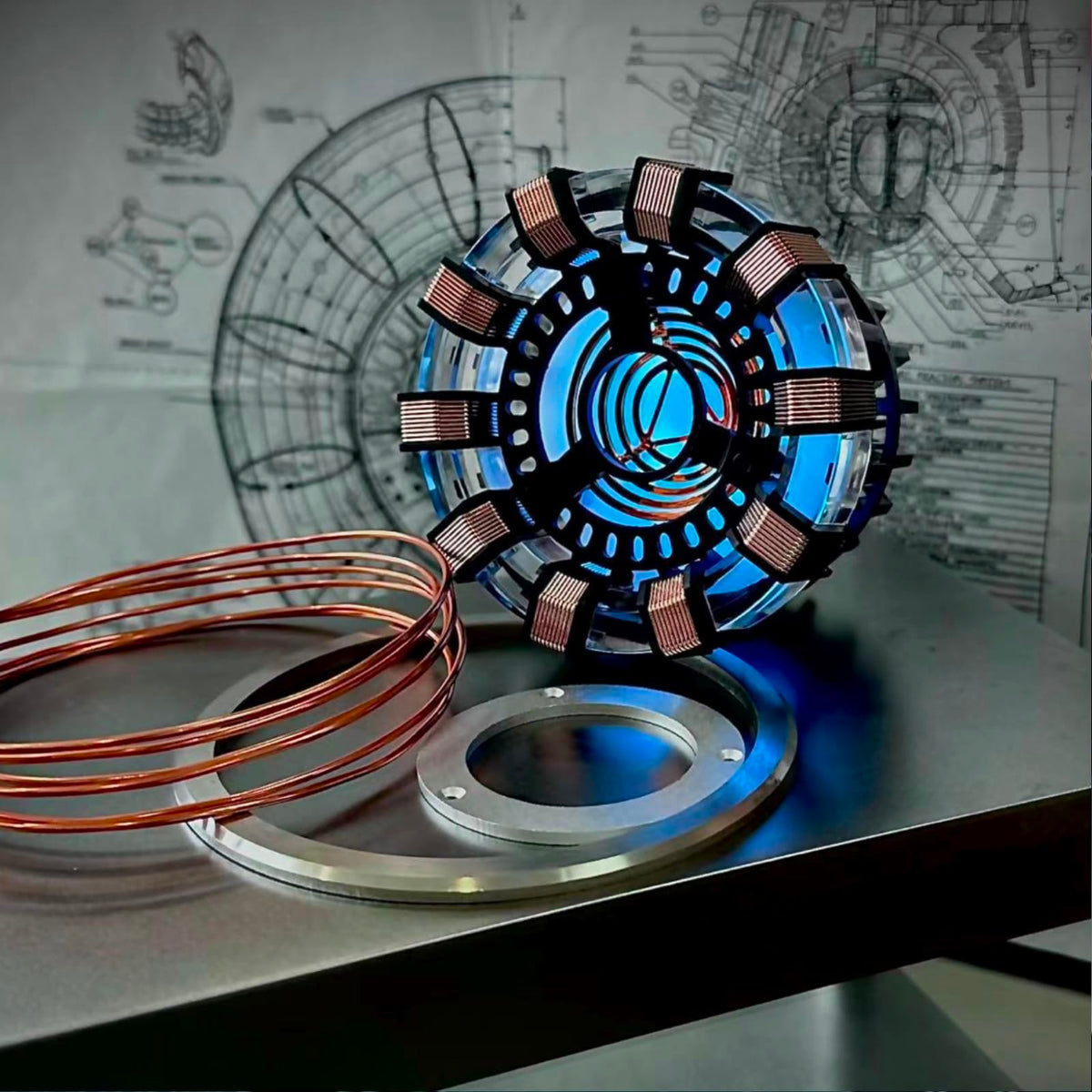 Arc Reactor Night Light Rechargeable Superhero Lamp Gifts - Moonacy Official Imagery - 7