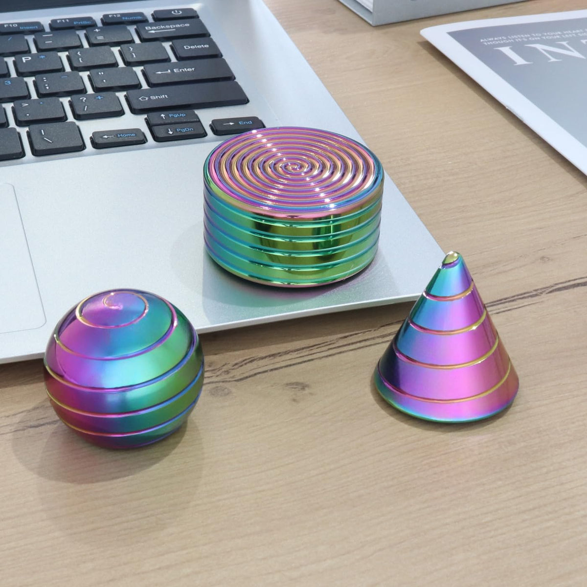 KALMORA Kinetic Spinning Desk Toys, Fidgets for Anxiety and Stress for Adult Teen Cool-Stuff, Party Gifts for Christmas 