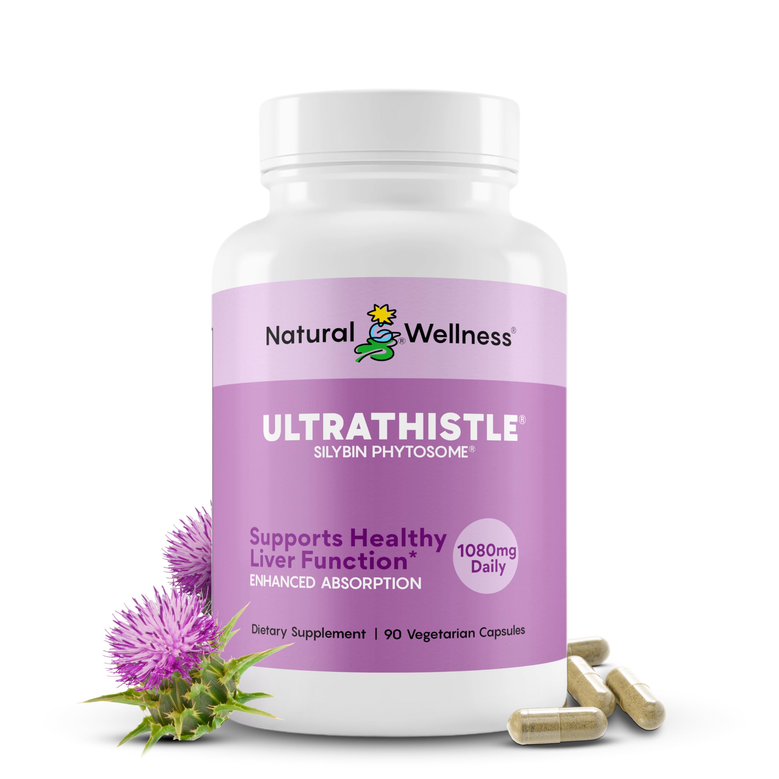 UltraThistle Advanced Milk Thistle Supplement – 1080mg Silybin - Product Imagery