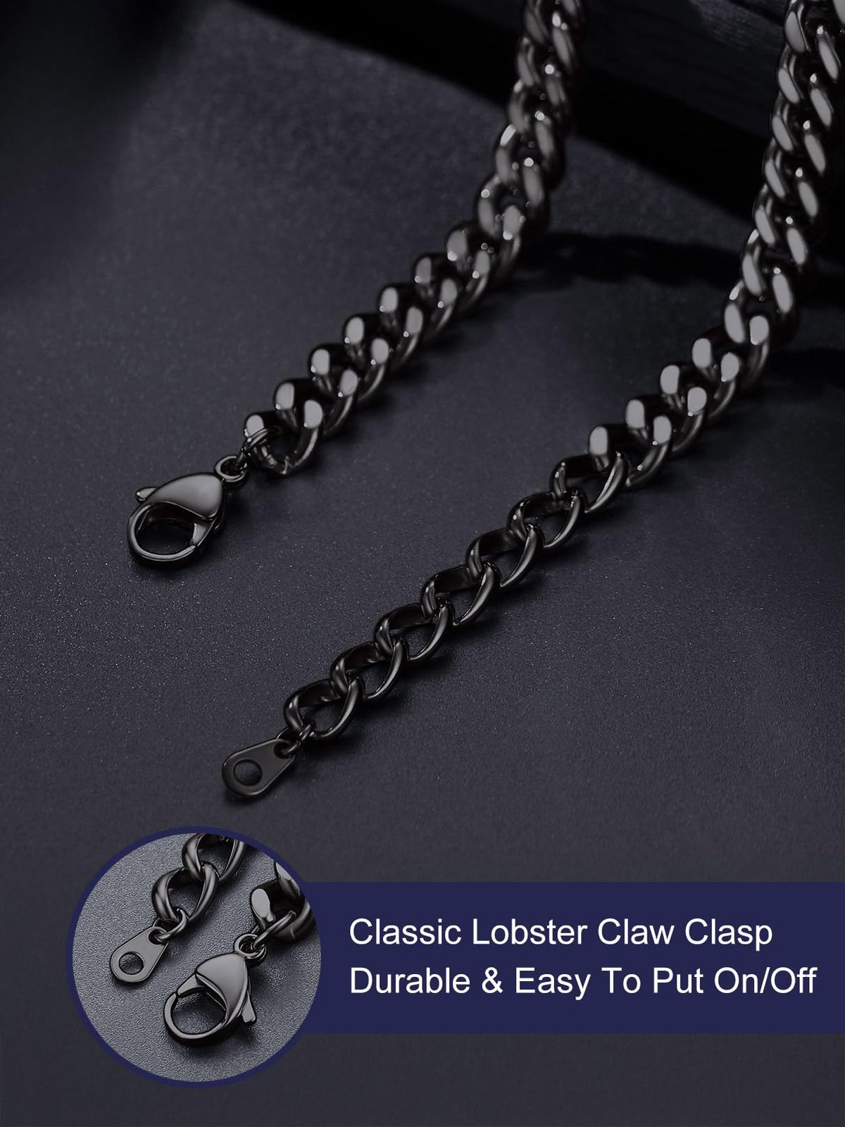Bandmax Stainless Steel Barbed Wire Cuban Chain Necklace for Men & Women – packaging and label