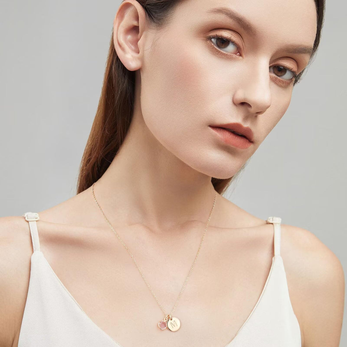 Hidepoo Initial Birthstone Necklace for Girls Women - Personalized Gifts – packaging and label