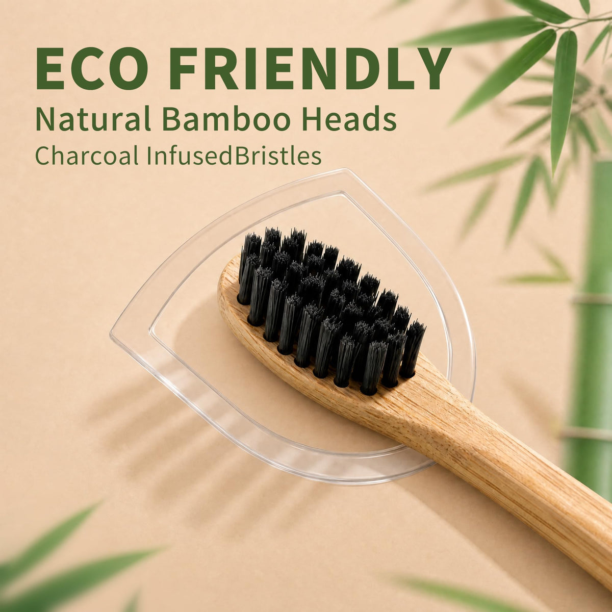Sonic Electric Toothbrush with Bamboo Heads Charcoal Infused - GUFICLE Official Imagery - 3