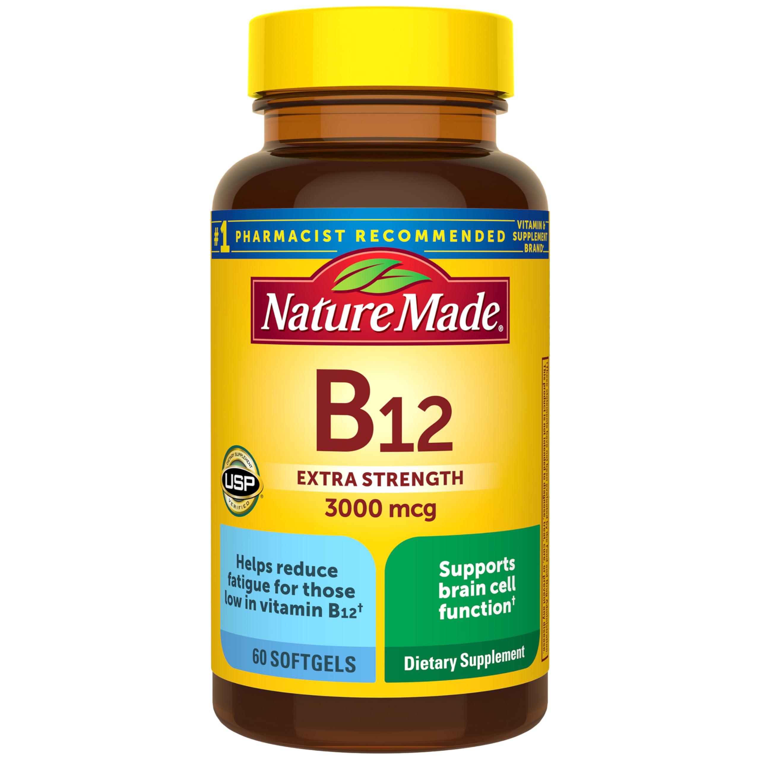 Nature Made Vitamin B12 Extra Strength 3000 mcg Softgels, 60 - Product Imagery