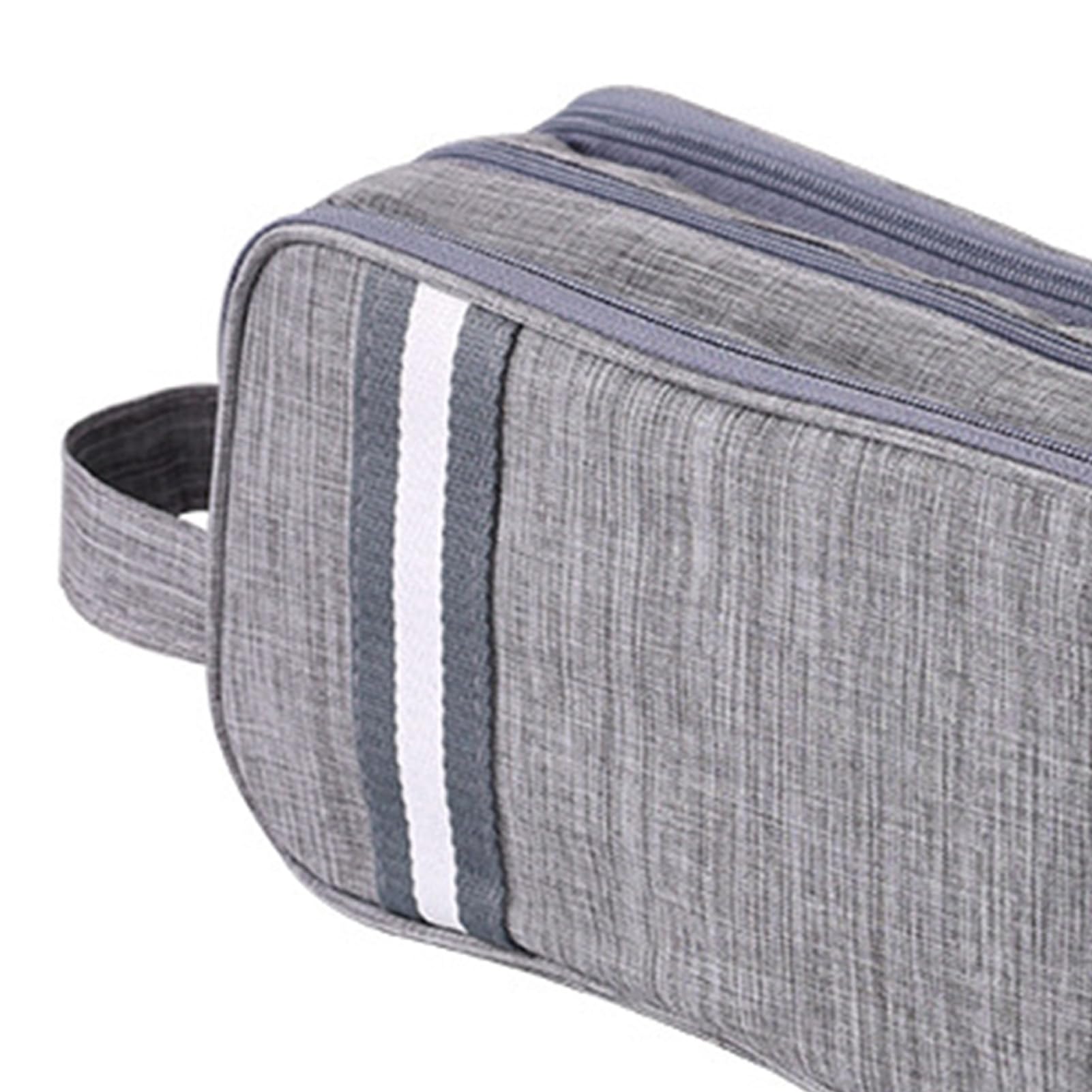 Gucagle toiletry bag with dry and wet compartments, lightweight polyester travel cosmetic case, portable bathroom organizer.