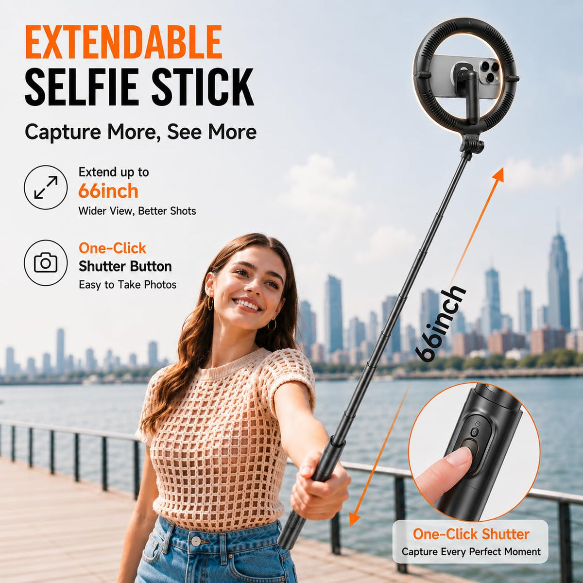 Flurova Ring Light with Stand and Wireless Microphone, 10" Magnetic Selfie Light 5000mAh Rechargeable 3000K-6500K, 7