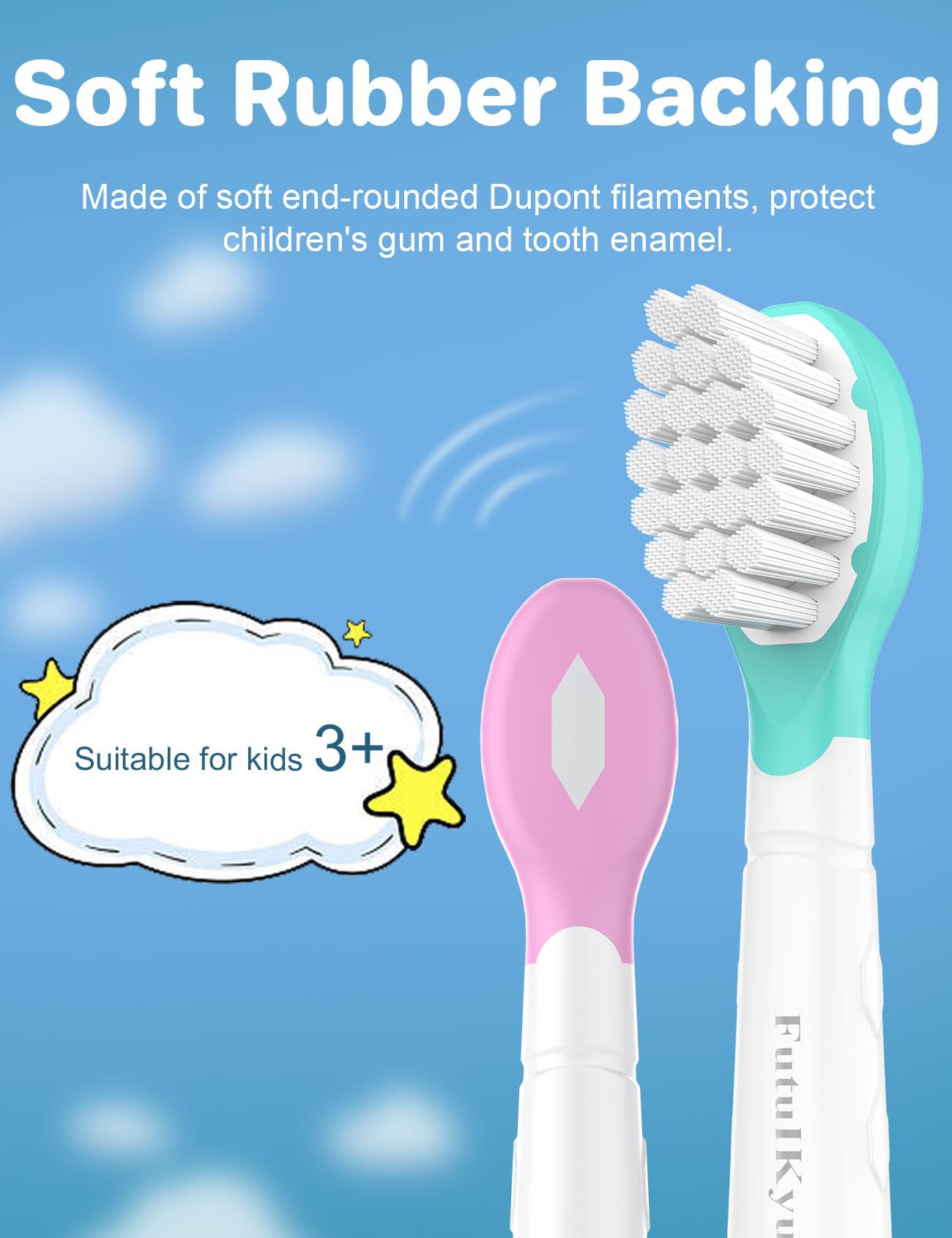 Kids Sonicare Replacement Heads Ages 3-7 | Soft 4-Pack