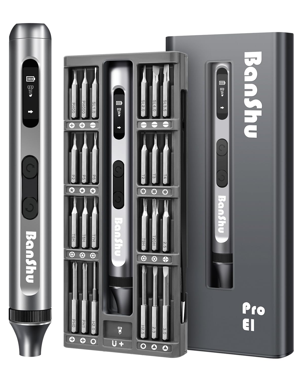 Banshu Mini Electric Screwdriver, 52-in-1 Precision Screwdriver Set – product photo (Power Screwdrivers)