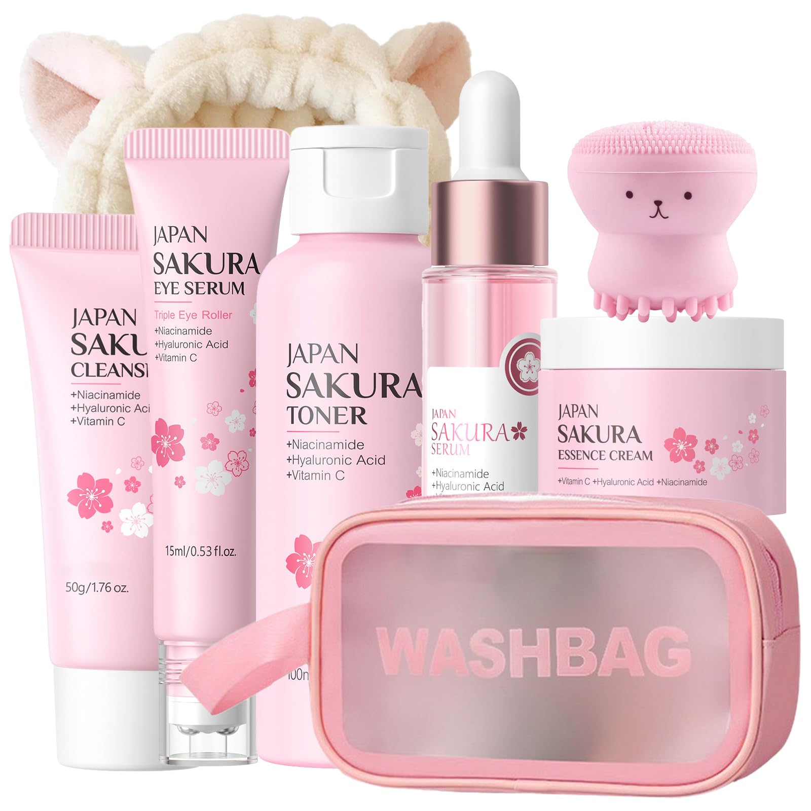 Japan Sakura Skincare Kit Gifts For Teen Girls - Gentle & - Product Imagery