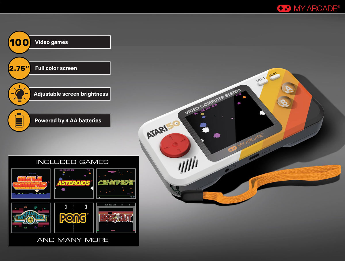 My Arcade Atari Pocket Player Console preloaded with 100 - My Arcade Official Imagery - 4
