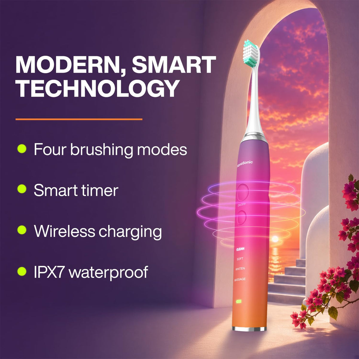 Aquasonic Vibe World Whitening Electric Toothbrush - Aquasonic Official Imagery - 3