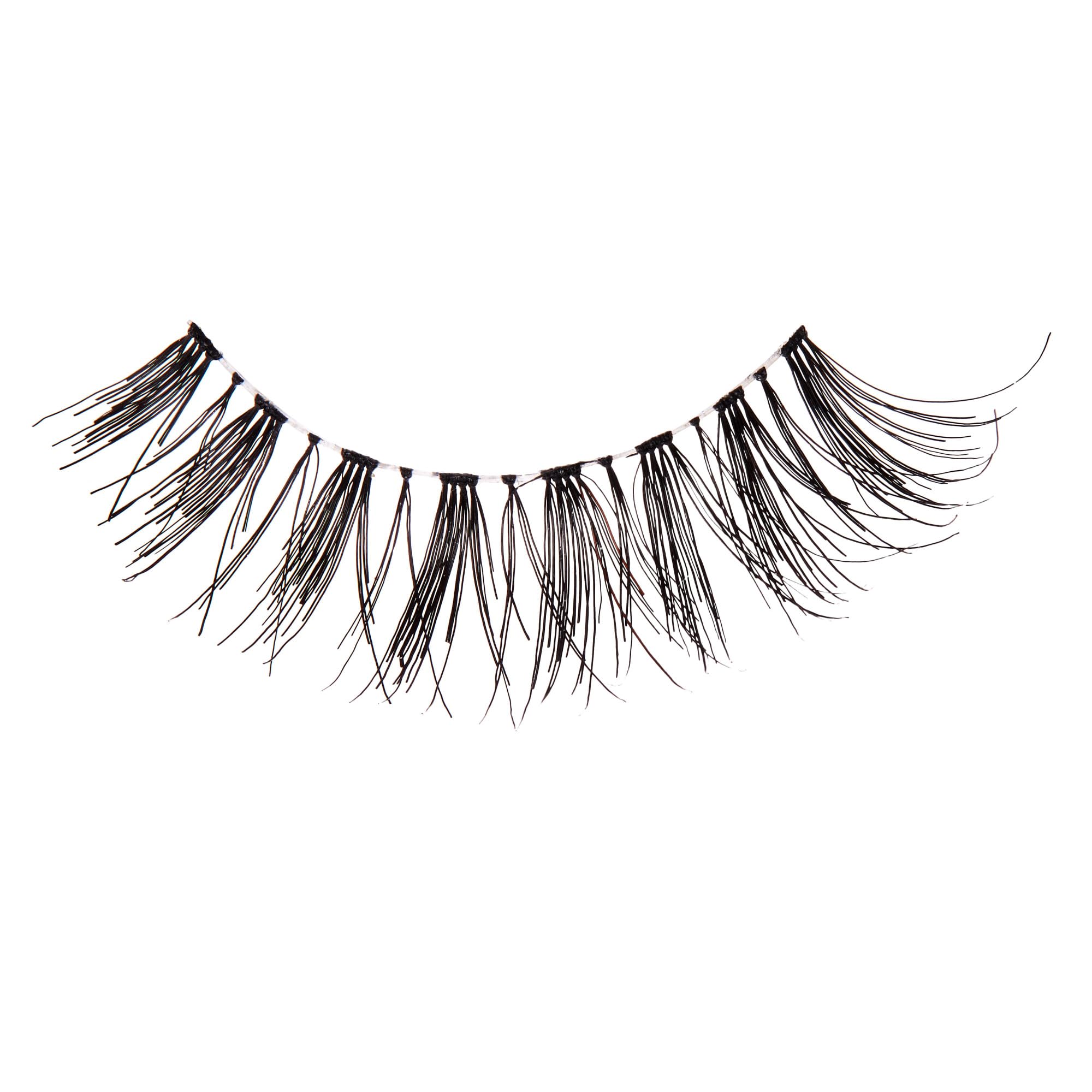 KISS So Wispy false eyelashes, 12mm, with 5 pairs of reusable lash clusters, easy to apply for a natural, wispy look.