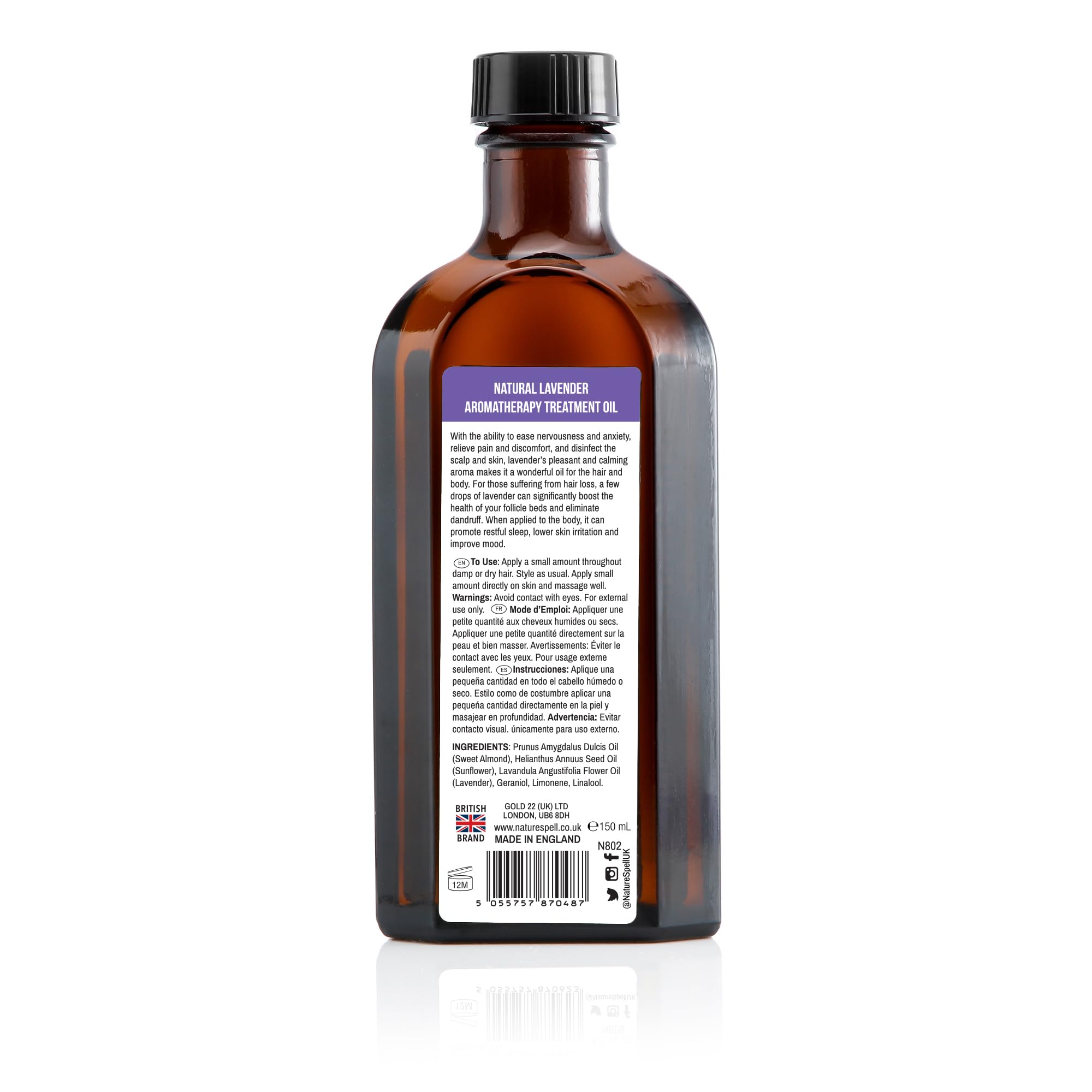 Nature Spell Lavender Oil for Hair Growth, Pre-Diluted, Vegan, 5.07 fl oz