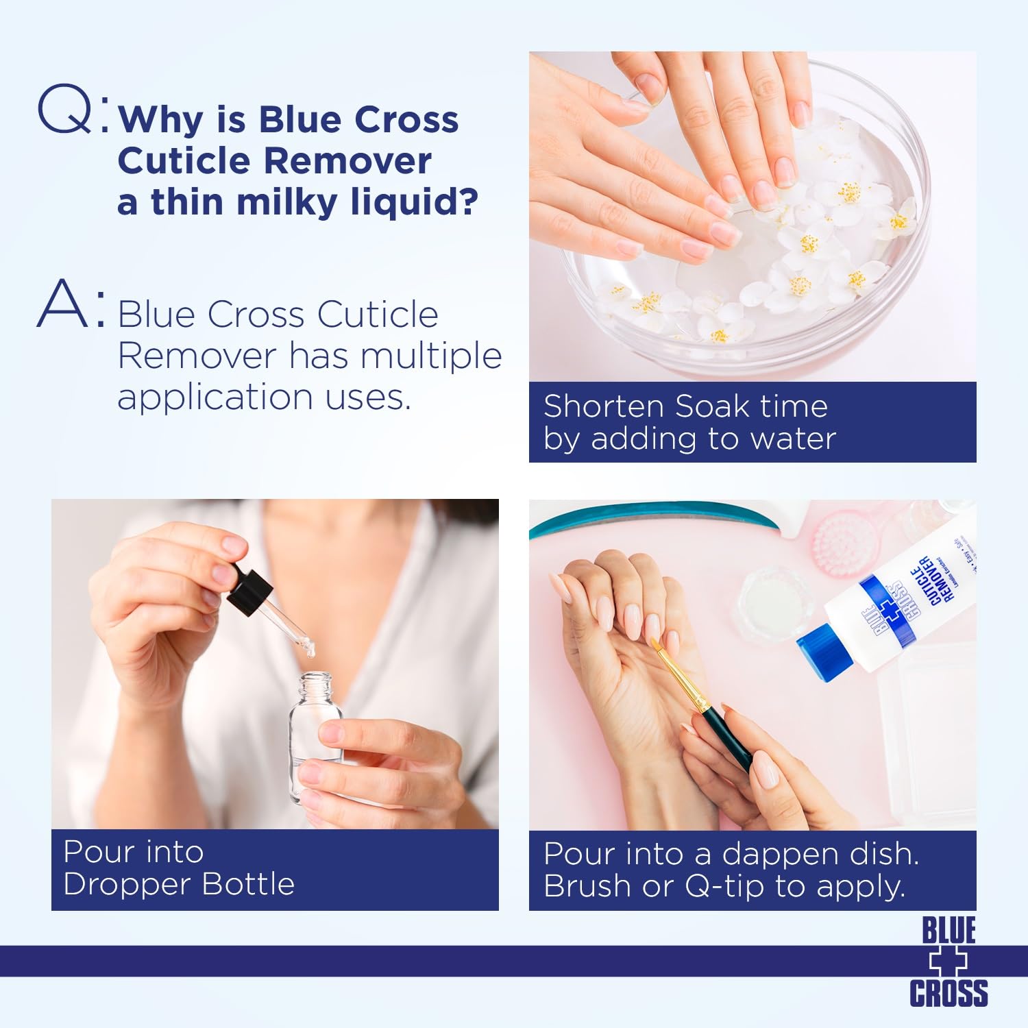 Blue Cross Cuticle Remover & Softener with Lanolin for Nails, 6 oz