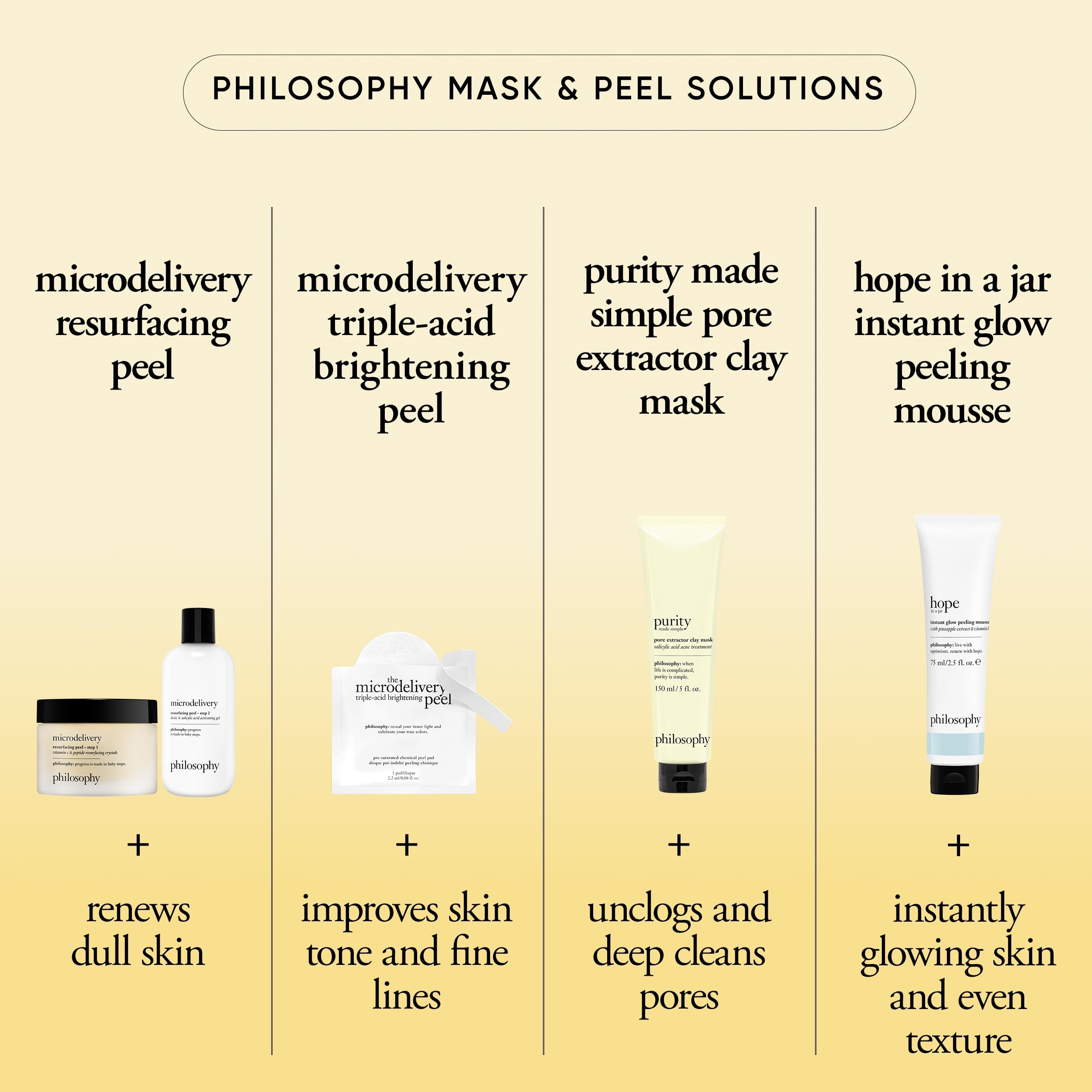 Philosophy Purity Made Simple pore extractor mask in a 2.5 fl oz jar, designed to cleanse and refine pores on the skin.