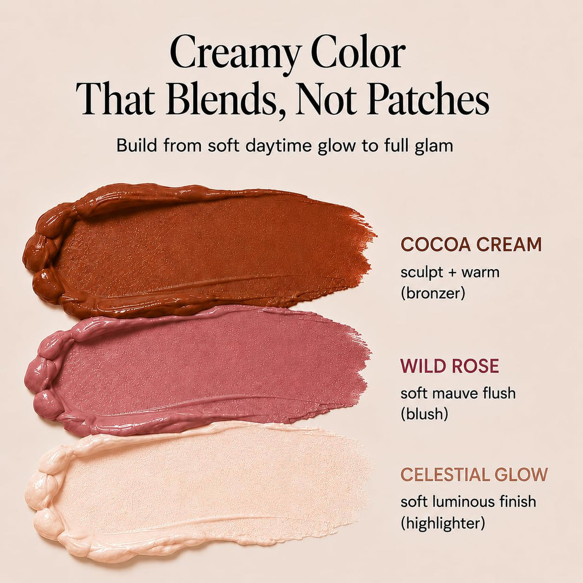Phoenix Beauty Contour Stick Set, Blush, Bronzer & Highlighter, Enchanted – packaging and label