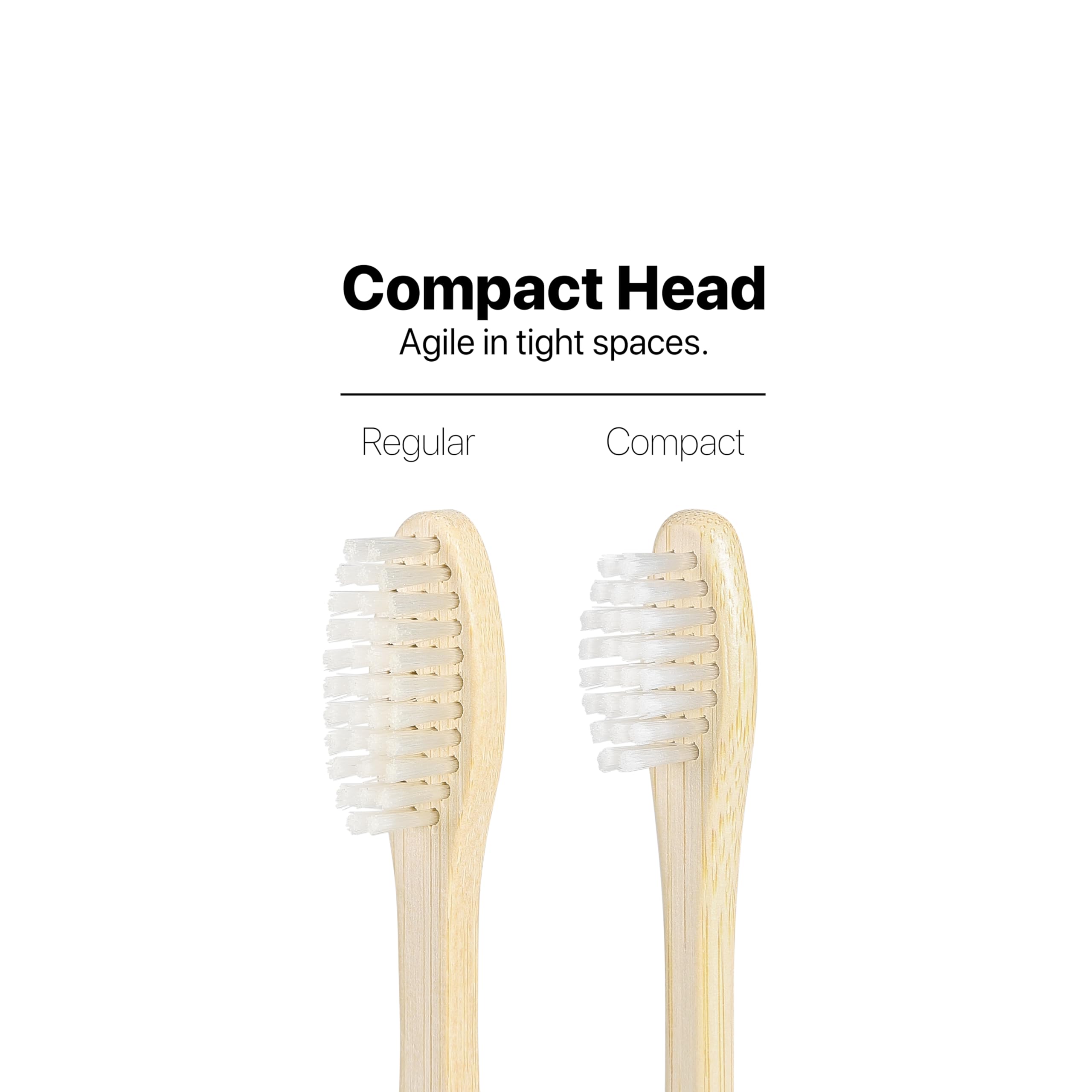 Sea Turtle Plant-Based Bristles, Compact Bamboo Toothbrushes, Soft Natural Toothbrush for Adults (4 Pack)
