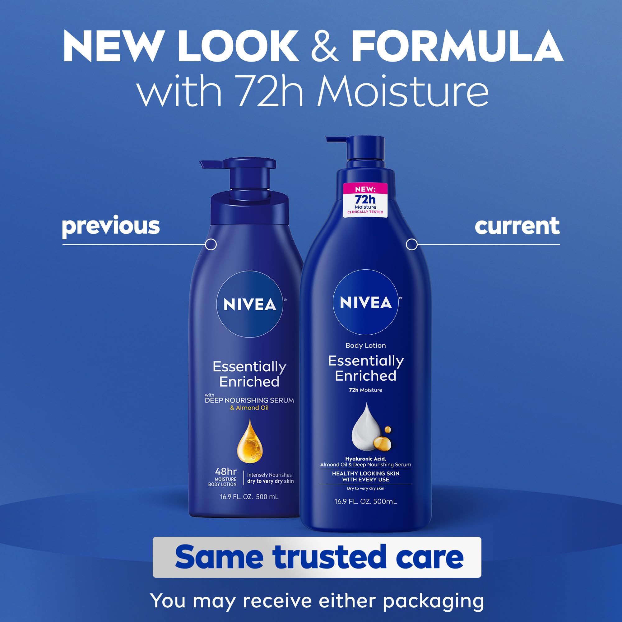 NIVEA Essentially Enriched Body Lotion Almond Oil 16.9oz