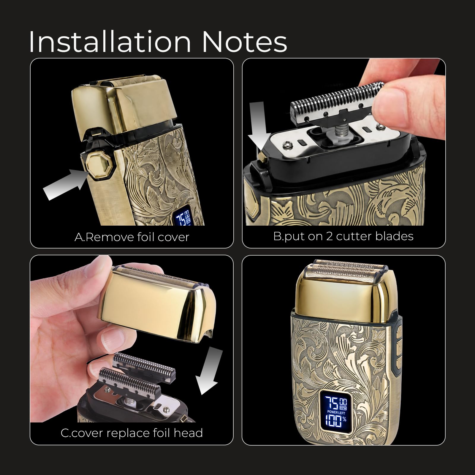 Ufree electric foil shaver for men with a sleek design, ideal for close face shaving and grooming.