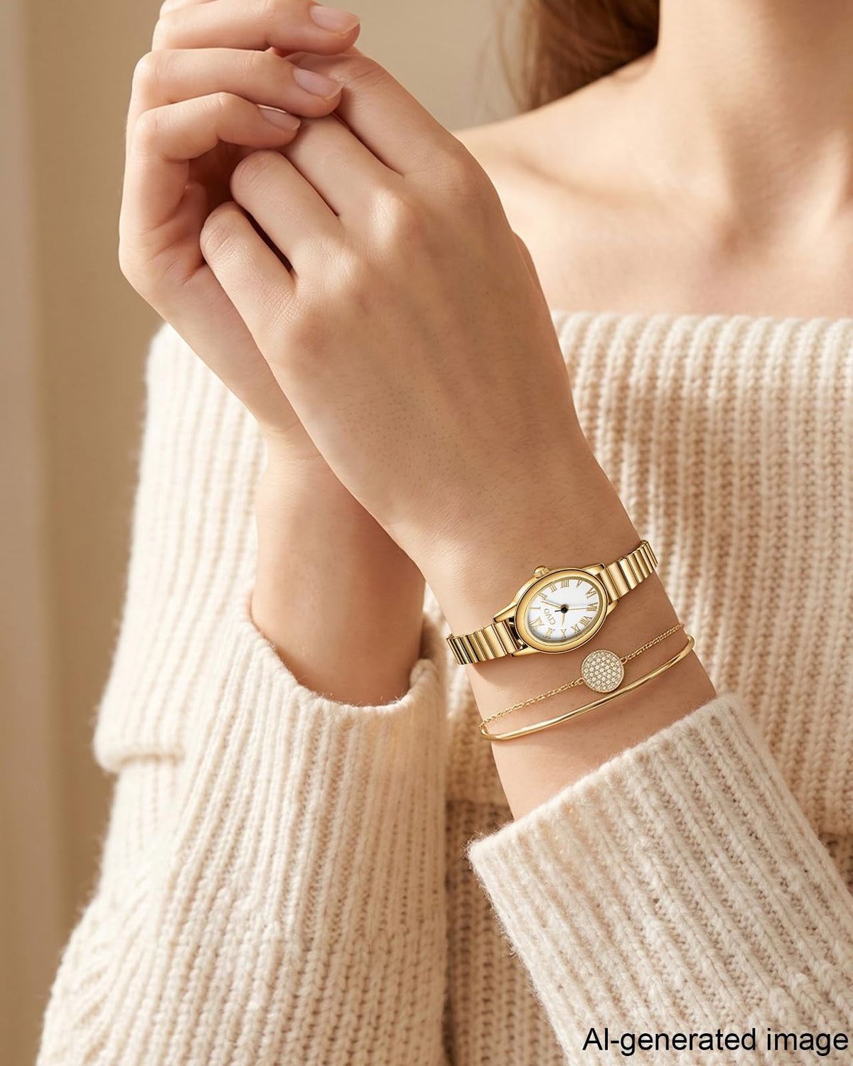 CIVO Small Gold Watches for Women: Vintage Roman, Stretch Expansion Band – product photo (Wrist Watches)