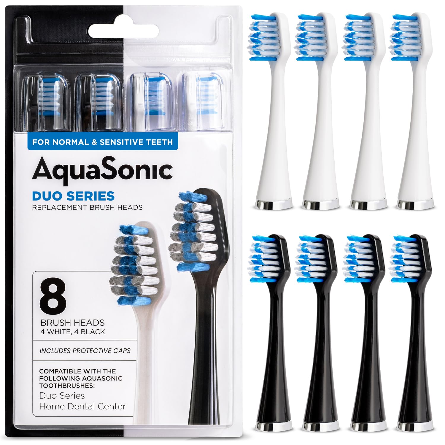 AquaSonic Genuine Duo Series Replacement Brush Heads | for - Product Imagery