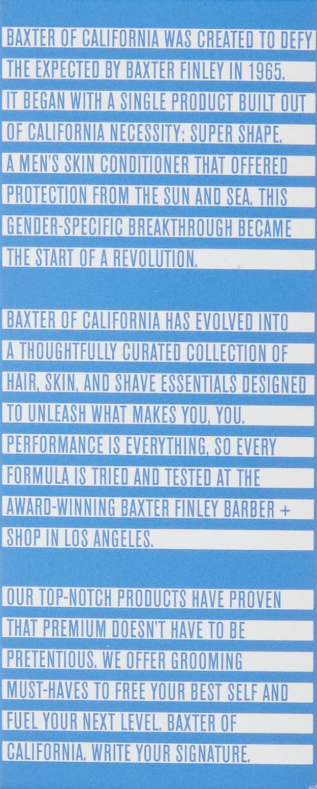 Baxter of California beard grooming oil in a 1 oz bottle, moisturizing and conditioning facial hair and skin.