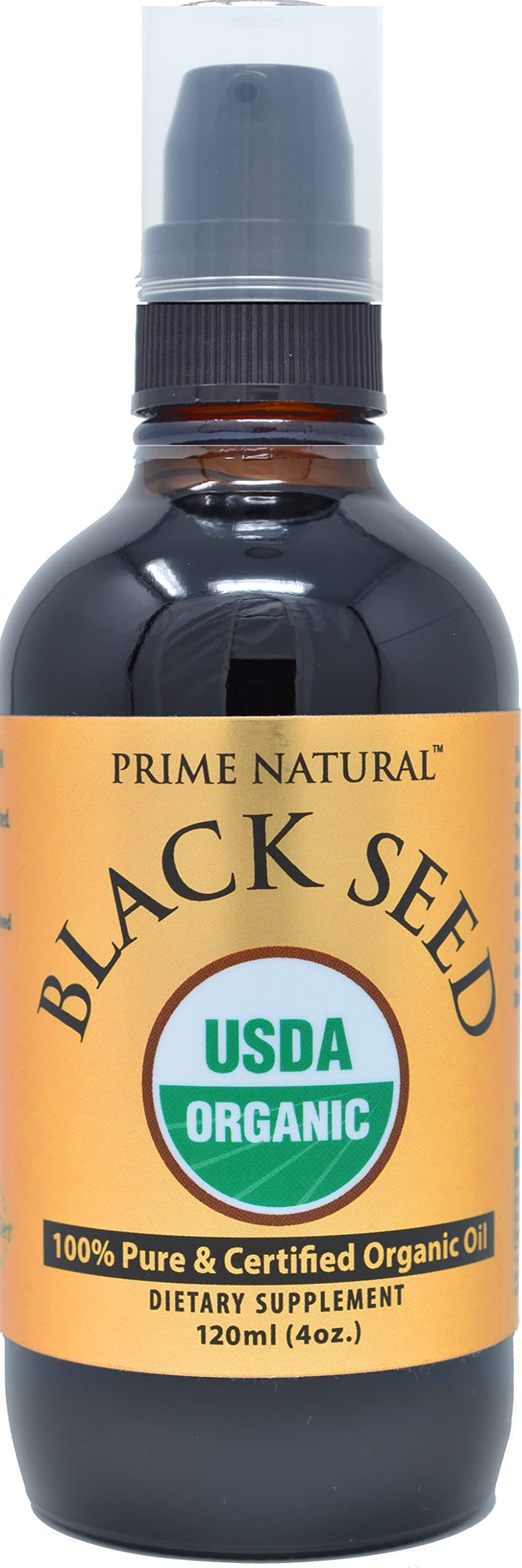 Prime Natural Organic Black Seed Oil Cold Pressed Cumin Seed Oil 4oz